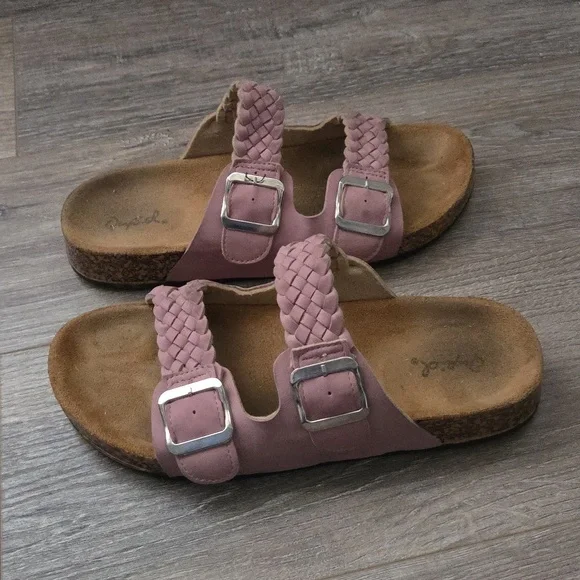 Pink Braided Slide Sandals - Picture 3 of 6